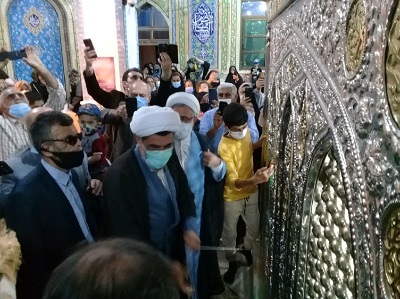ضريح آستان امامزاده عباس بابل همزمان با آغاز دهه کرامت پرده برداري شد