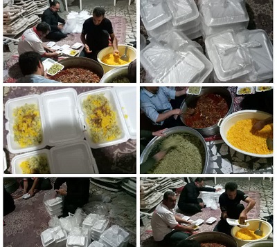 توزيع غذاي گرم بين نيازمندان به همت کانون امام زمان(عج) آمل