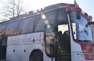 استقرار اتوبوس سيار اهداي خون در مسجد جوجاده ارطه است