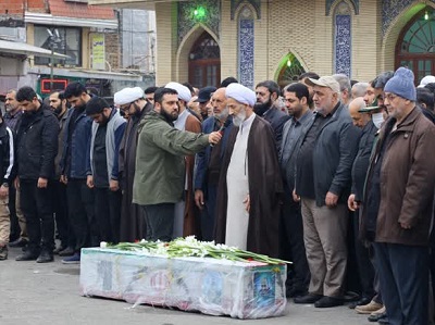 پيکر شهيد «احمد صالحي مله» پس از اقامه نماز در شهرستان ساري به خاک سپرده شد
