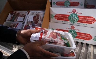 توزيع 1200 بسته گوشت بين نيازمندان مازندران همزمان با سالگرد شهادت سردار دلها