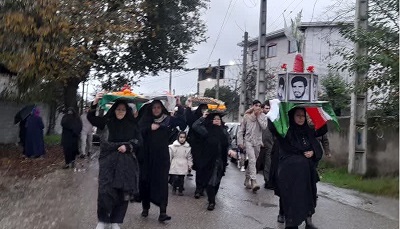 استقبال باشکوه اعضاي کانون هاي مساجد مازندران از شهداي گمنام