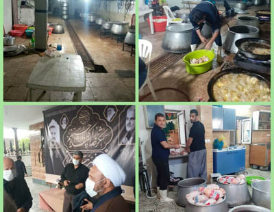 اجراي پخت 72 ديگ اطعام حسيني به همت کانون کريمه آمل